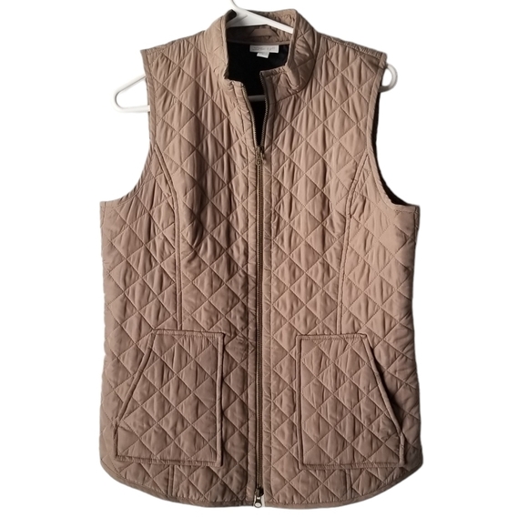 J Jill Tan Heritage Quilted Vest Size S - Picture 2 of 10